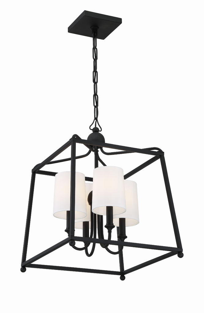 Crystorama Crystorama Libby Langdon Sylvan 4 Light Black Forged Mini Chandelier