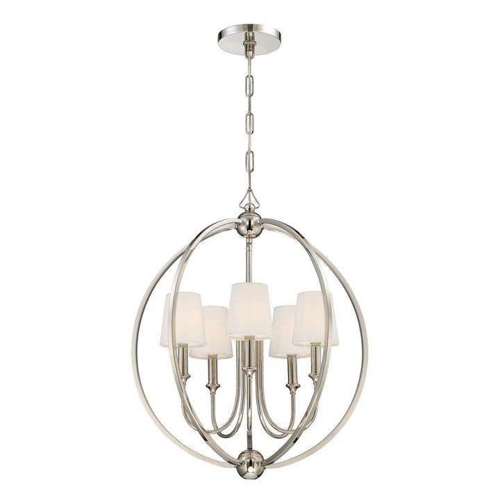 Crystorama Crystorama Libby Langdon Sylvan 5 Light Polished Nickel Chandelier