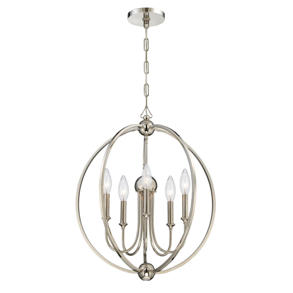 Crystorama Crystorama Libby Langdon Sylvan 5 Light Polished Nickel Chandelier