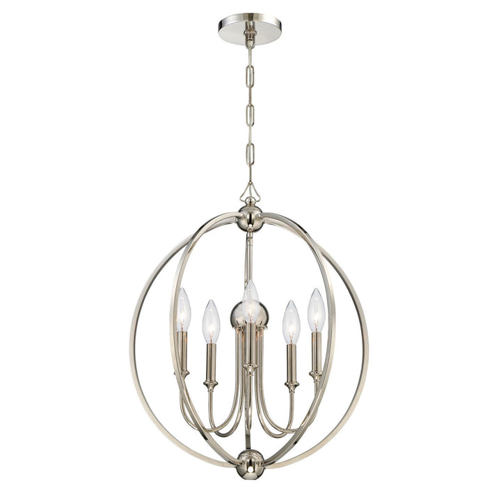 Crystorama Crystorama Libby Langdon Sylvan 5 Light Polished Nickel Chandelier