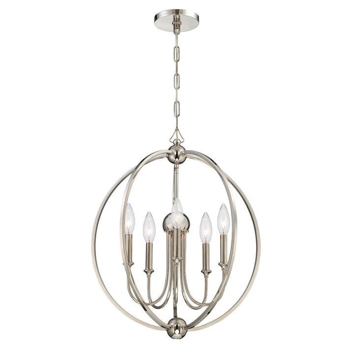 Crystorama Crystorama Libby Langdon Sylvan 5 Light Polished Nickel Chandelier
