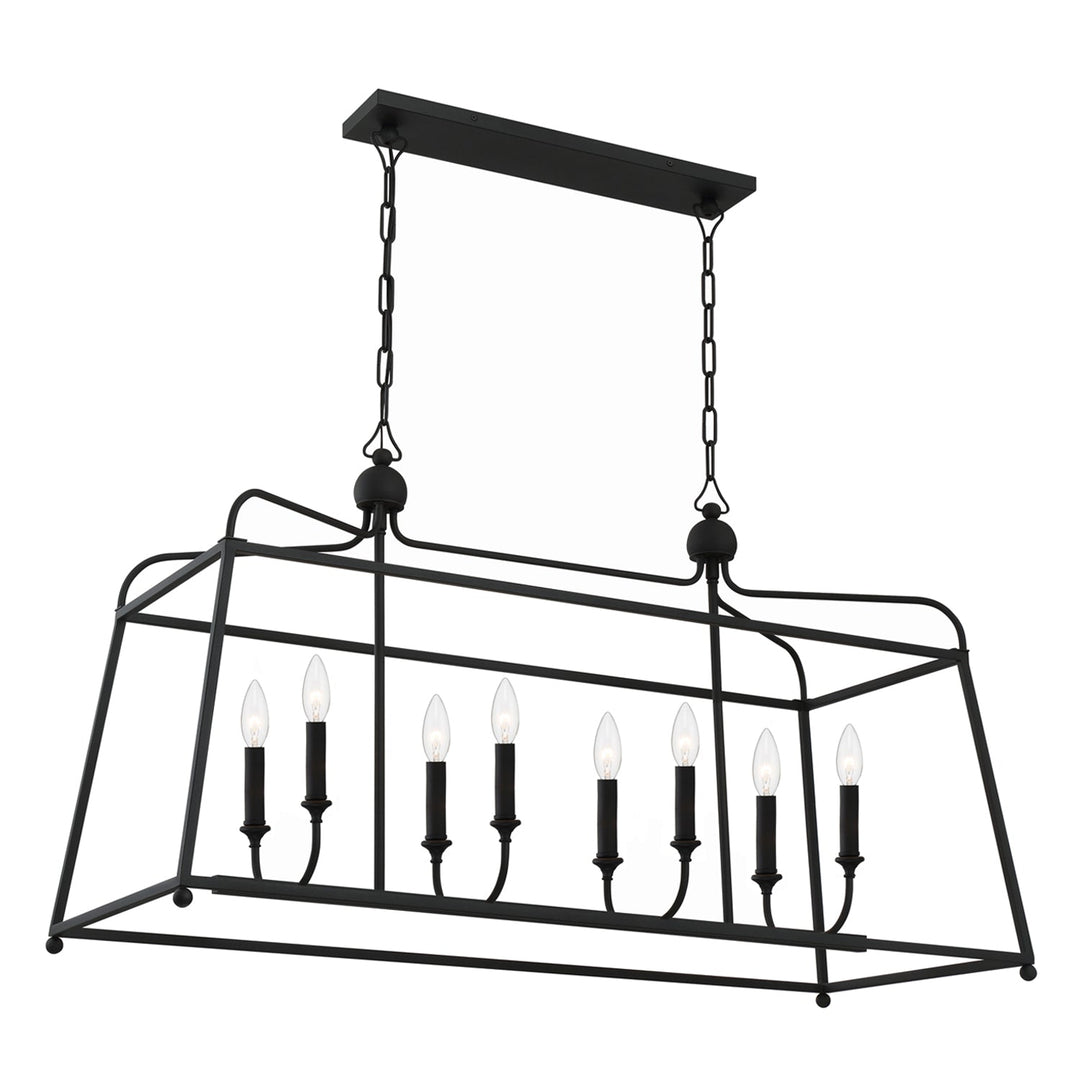 Crystorama Crystorama Libby Langdon Sylvan 8 Light Black Forged Chandelier