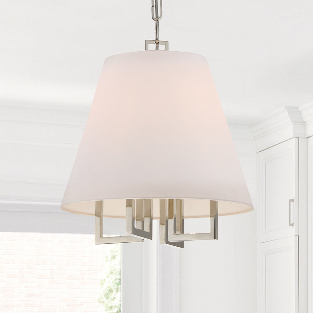Crystorama Crystorama Libby Langdon Westwood 4 Light Polished Nickel Pendant