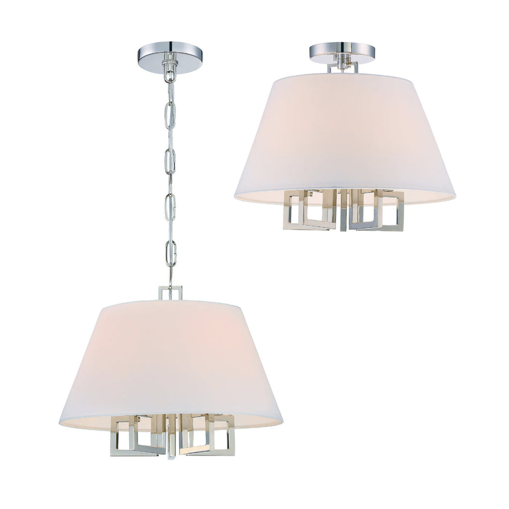 Crystorama Crystorama Libby Langdon Westwood 5 Light Polished Nickel Pendant