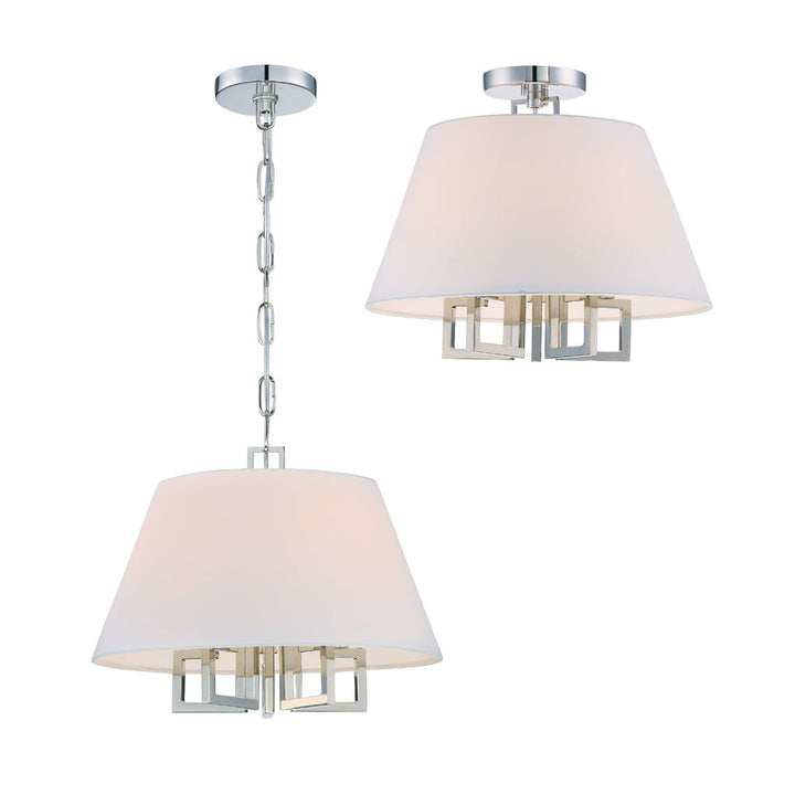 Crystorama Crystorama Libby Langdon Westwood 5 Light Polished Nickel Pendant
