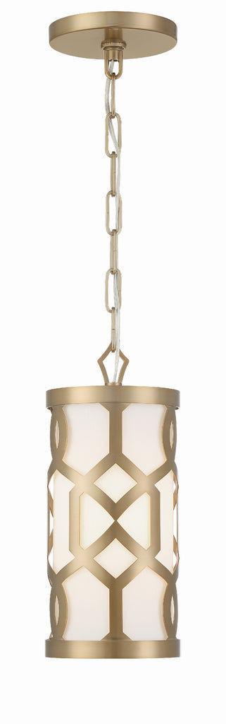 Crystorama Crystorama Libby Langdon Jennings 1 Light Aged Brass Mini Pendant