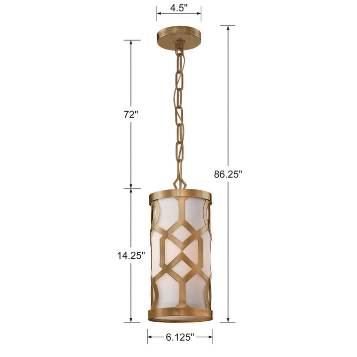 Crystorama Crystorama Libby Langdon Jennings 1 Light Aged Brass Mini Pendant