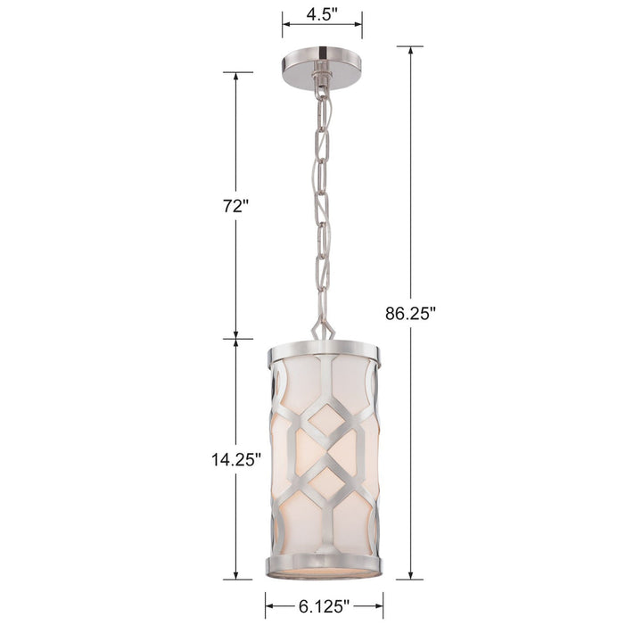 Crystorama Crystorama Libby Langdon Jennings 1 Light Polished Nickel Mini Pendant
