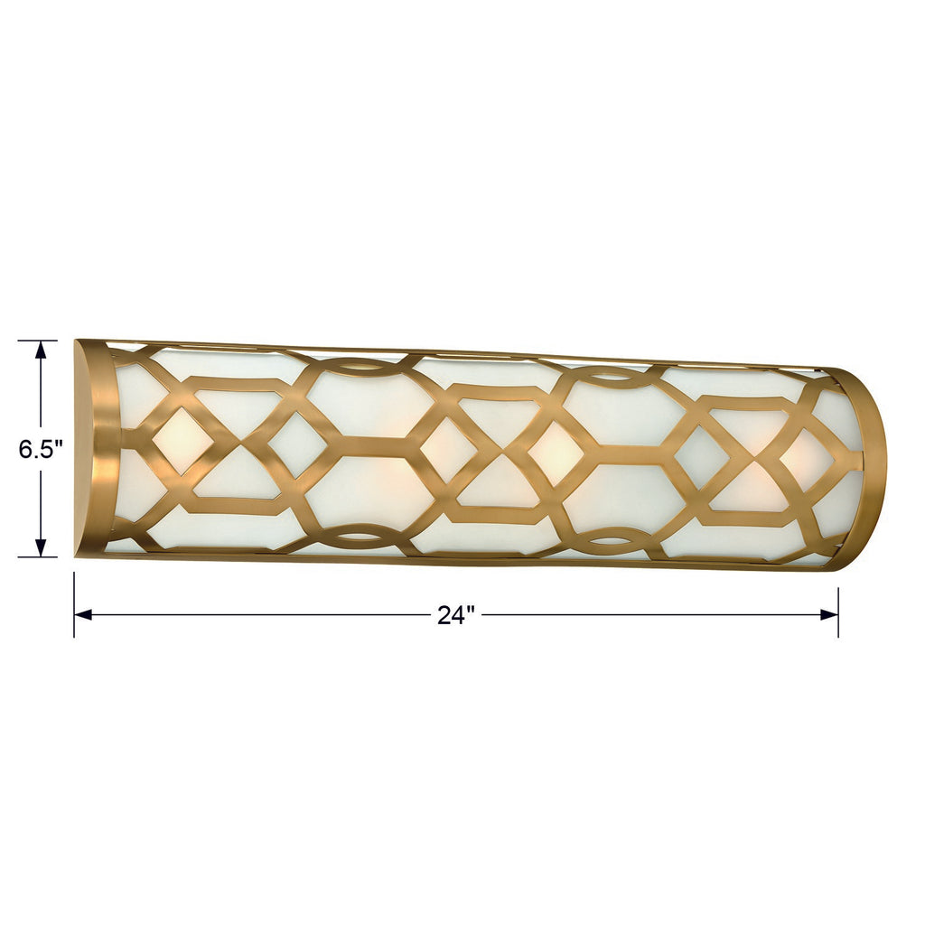 Crystorama Crystorama Libby Langdon Jennings Integrated LED Aged Brass Bathroom Vanity