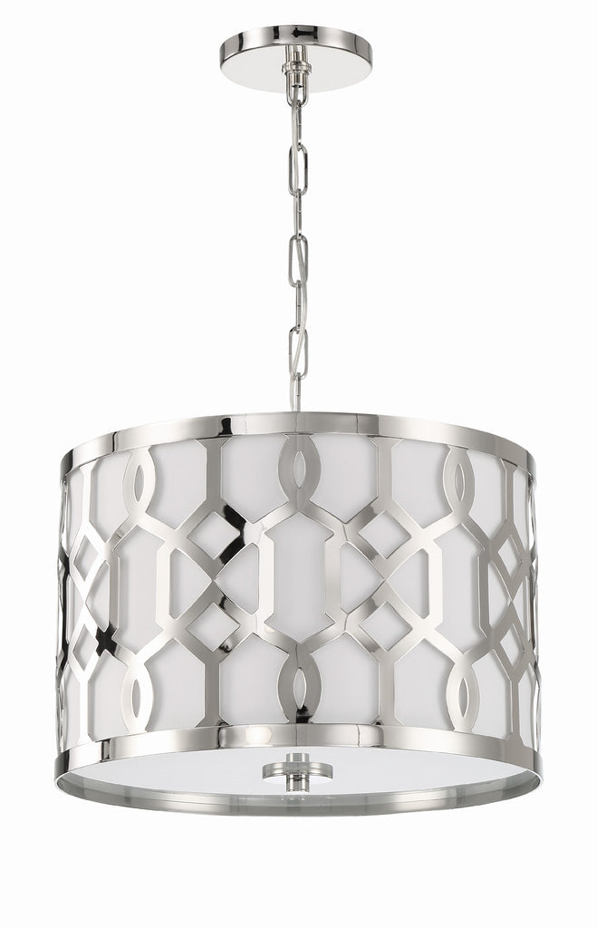 Crystorama Crystorama Libby Langdon Jennings 3 Light Polished Nickel Chandelier