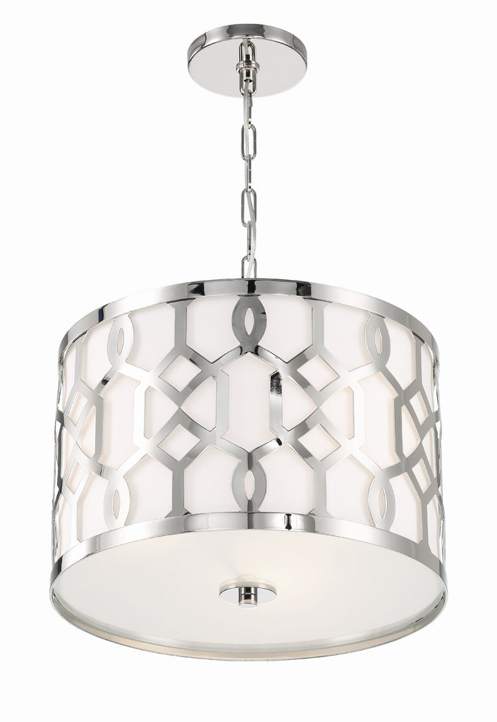 Crystorama Crystorama Libby Langdon Jennings 3 Light Polished Nickel Chandelier