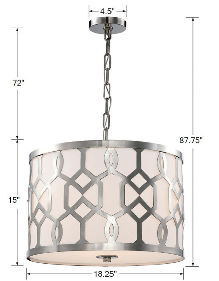 Crystorama Crystorama Libby Langdon Jennings 3 Light Polished Nickel Chandelier
