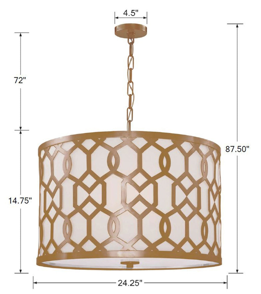 Crystorama Crystorama Libby Langdon Jennings 5 Light Aged Brass Chandelier
