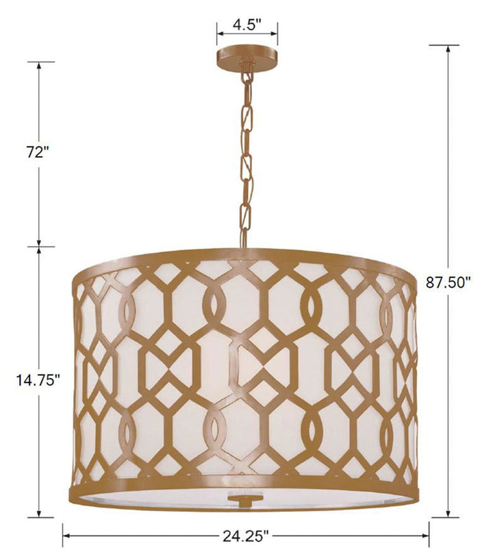 Crystorama Crystorama Libby Langdon Jennings 5 Light Aged Brass Chandelier