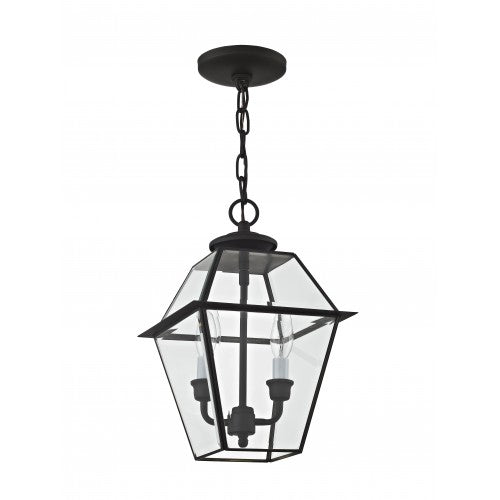 2 Light Black Outdoor Lantern Livex