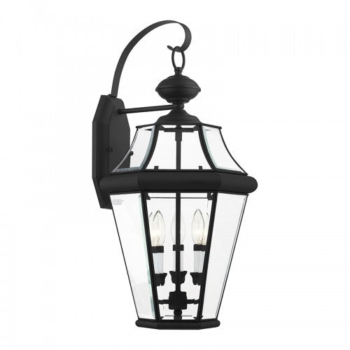 3 Light Black Outdoor Wall Lantern Livex