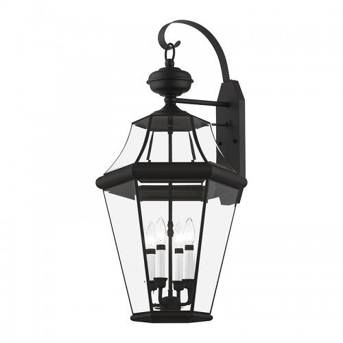 4 Light Black Outdoor Wall Lantern Livex