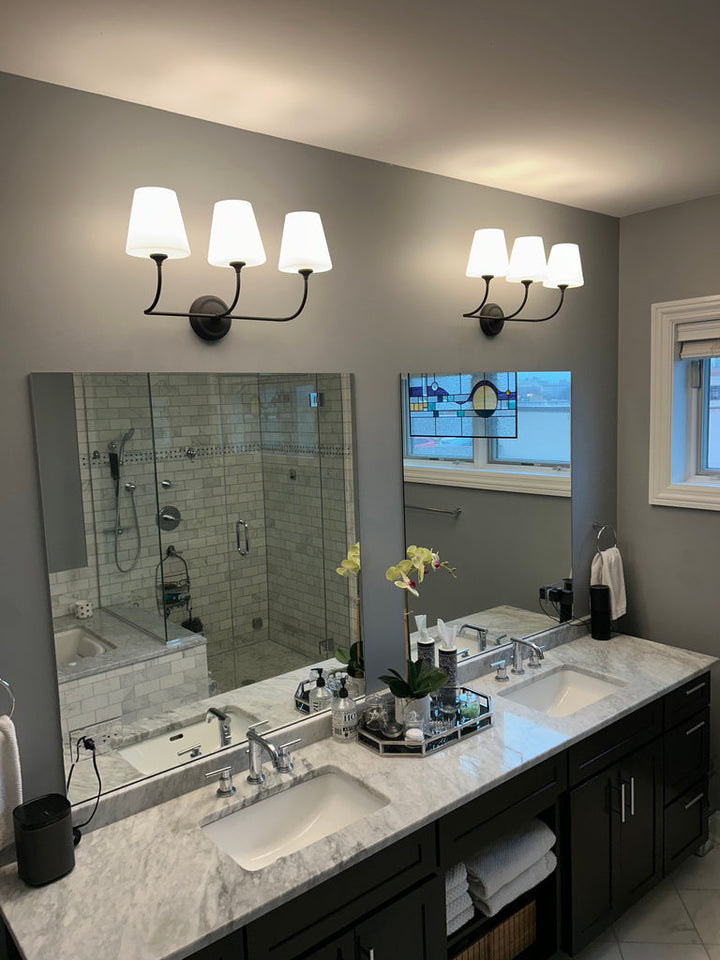 Crystorama Crystorama Libby Langdon Sylvan 3 Light Black Forged Bathroom Vanity