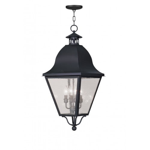 4 Light Black Outdoor Lantern Livex