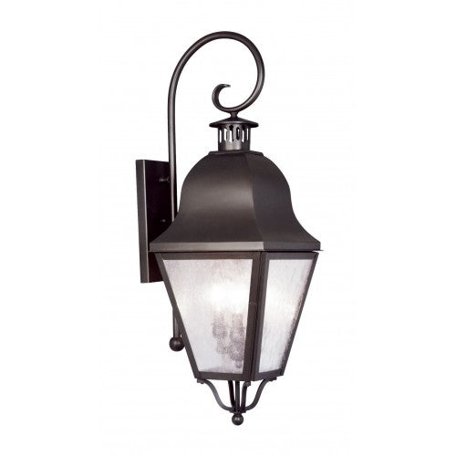 3 Light Bronze Outdoor Wall Lantern Livex