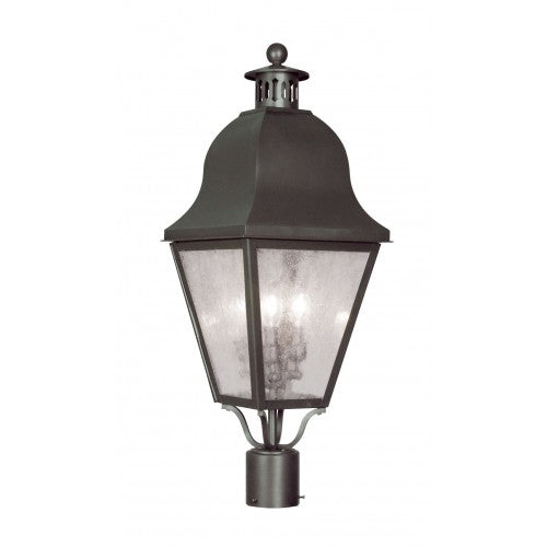 3 Light Bronze Outdoor Post Top Lantern Livex