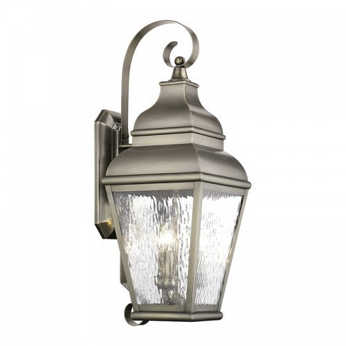 3 Light Vintage Pewter Outdoor Wall Lantern Livex