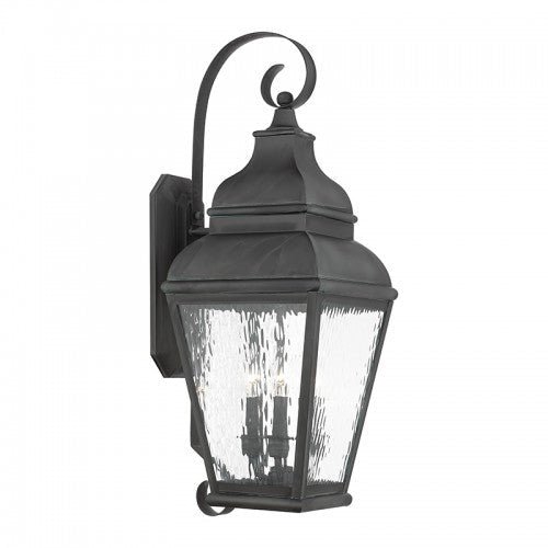 3 Light Charcoal Outdoor Wall Lantern Livex