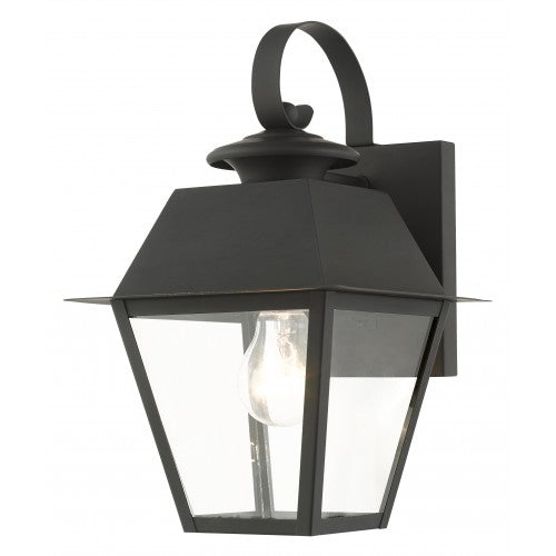 1 Light Black Outdoor Wall Lantern Livex