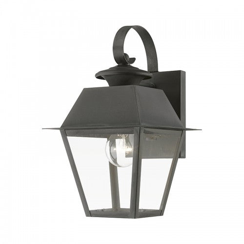 1 Light Charcoal Outdoor Small Wall Lantern Livex