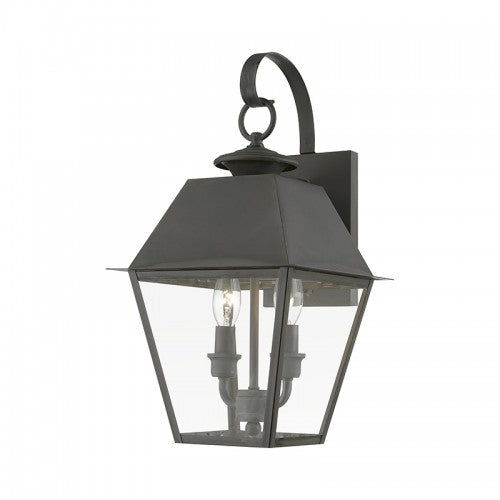 2 Light Charcoal Outdoor Medium Wall Lantern Livex