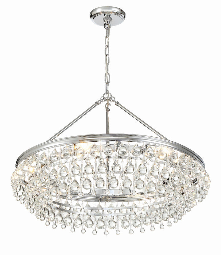 Crystorama Crystorama Calypso 6 Light Crystal Teardrop Polished Chrome Chandelier
