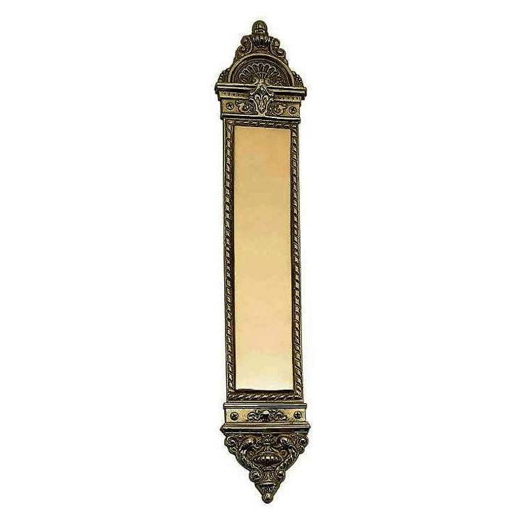 16 Inch Solid Brass L'Enfant Style Solid Brass Push Plate (Several Finishes Available) COPPER MOUNTAIN HARDWARE
