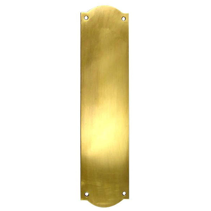 12 Inch Solid Brass Oval Push Plate COPPER MOUNTAIN HARDWARE