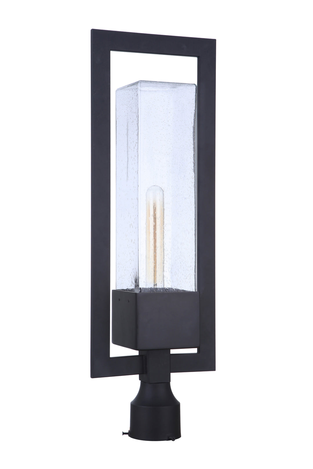 Perimeter 1 Light Large Outdoor Post Mount in Midnight CRAFTMADE