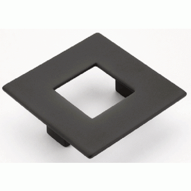 3 1/2 Inch (2 1/2 Inch c-c) Finestrino Square Pull (Matte Black Finish) SCHAUB