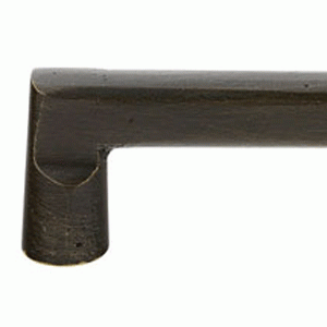 3 1/2 Inch (3 Inch c-c) Sandcast Bronze Rail Pull Medium Bronze Finish EMTEK