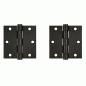 3 1/2 Inch x 3 1/2 Inch Heavy Duty Steel Hinge (Oil Rubbed Bronze Finish) DELTANA