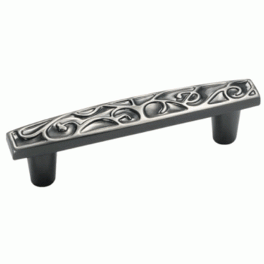 3 1/4 Inch Overall (3 Inch c-c) Ambrosia Trellis Cabinet Pull (Pewter Finish) COPPER MOUNTAIN HARDWARE