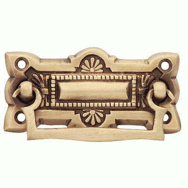 3 3/4 Inch Art Deco Solid Brass Drawer Pull (Antique Brass Finish) COPPER MOUNTAIN HARDWARE