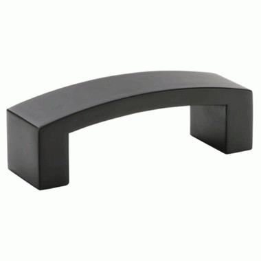 Emtek 3 3/8 Inch Overall (3 Inch c-c) Bauhaus Pull Matte Black Finish EMTEK