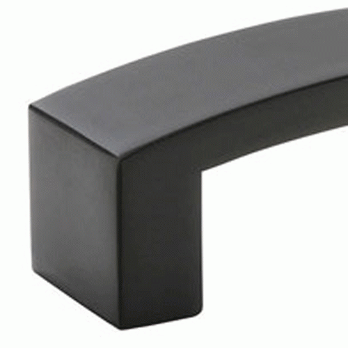 Emtek 3 3/8 Inch Overall (3 Inch c-c) Bauhaus Pull Matte Black Finish EMTEK