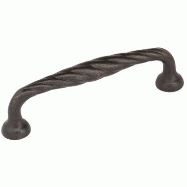 Emtek 3 5/8 Inch (3 Inch c-c) Tuscany Bronze Twist Fixed Pull (Medium Bronze Finish) EMTEK