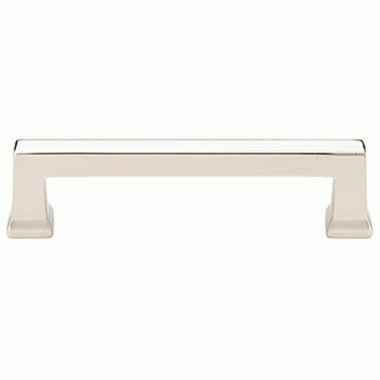 3 7/8 Inch (3 1/2 Inch c-c) Solid Brass Alexander Pull (Polished Nickel Finish) EMTEK