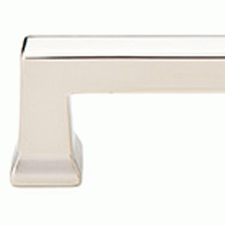 3 7/8 Inch (3 1/2 Inch c-c) Solid Brass Alexander Pull (Polished Nickel Finish) EMTEK