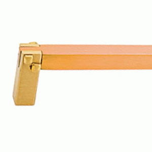 3 7/8 Inch (3 1/2 Inch c-c) Solid Brass Mortise & Tenon Pull (Satin Brass Finish) EMTEK