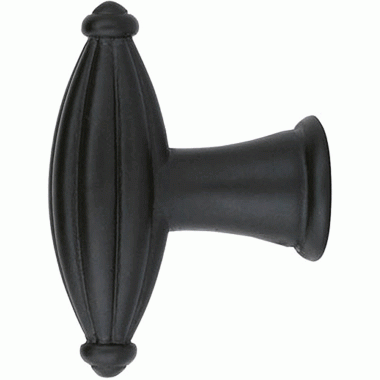 3 Inch Tuscany Bronze Fluted Finger Knob (Flat Black) EMTEK