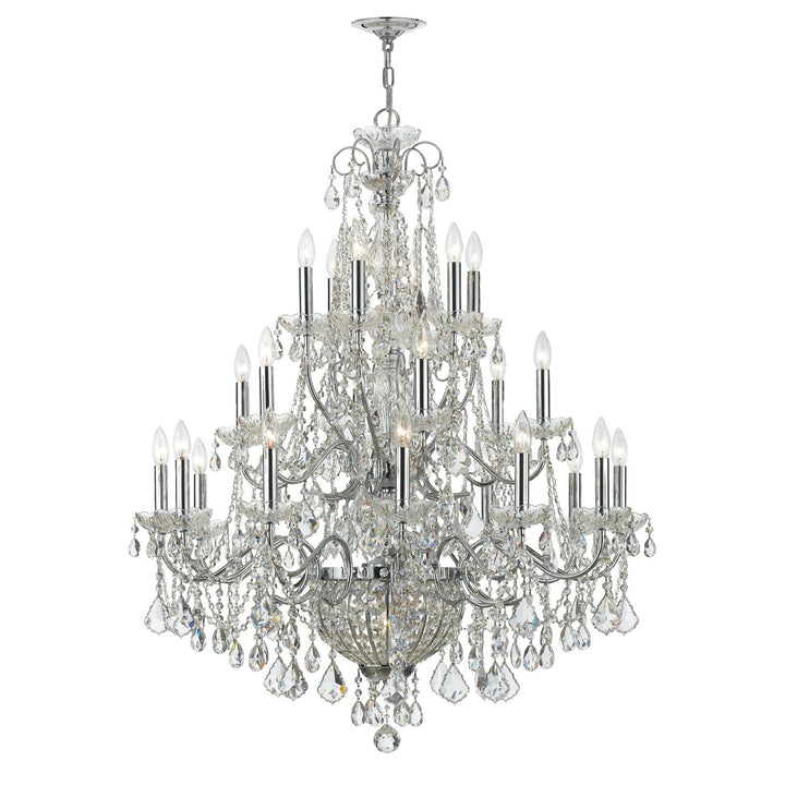 Crystorama Crystorama Imperial 26 Light Hand Cut Crystal Polished Chrome Chandelier