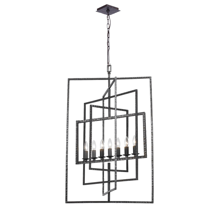 Crystorama Crystorama Capri 7 Light Raw Steel Chandelier