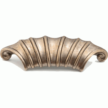 4 1/2 Inch (2 Inch c-c) Symphony French Court Cup Pull (Monticello Silver Finish) SCHAUB