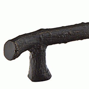 4 1/2 Inch (3 1/2 Inch c-c) Sandcast Bronze Twig Pull (Medium Bronze Finish) EMTEK